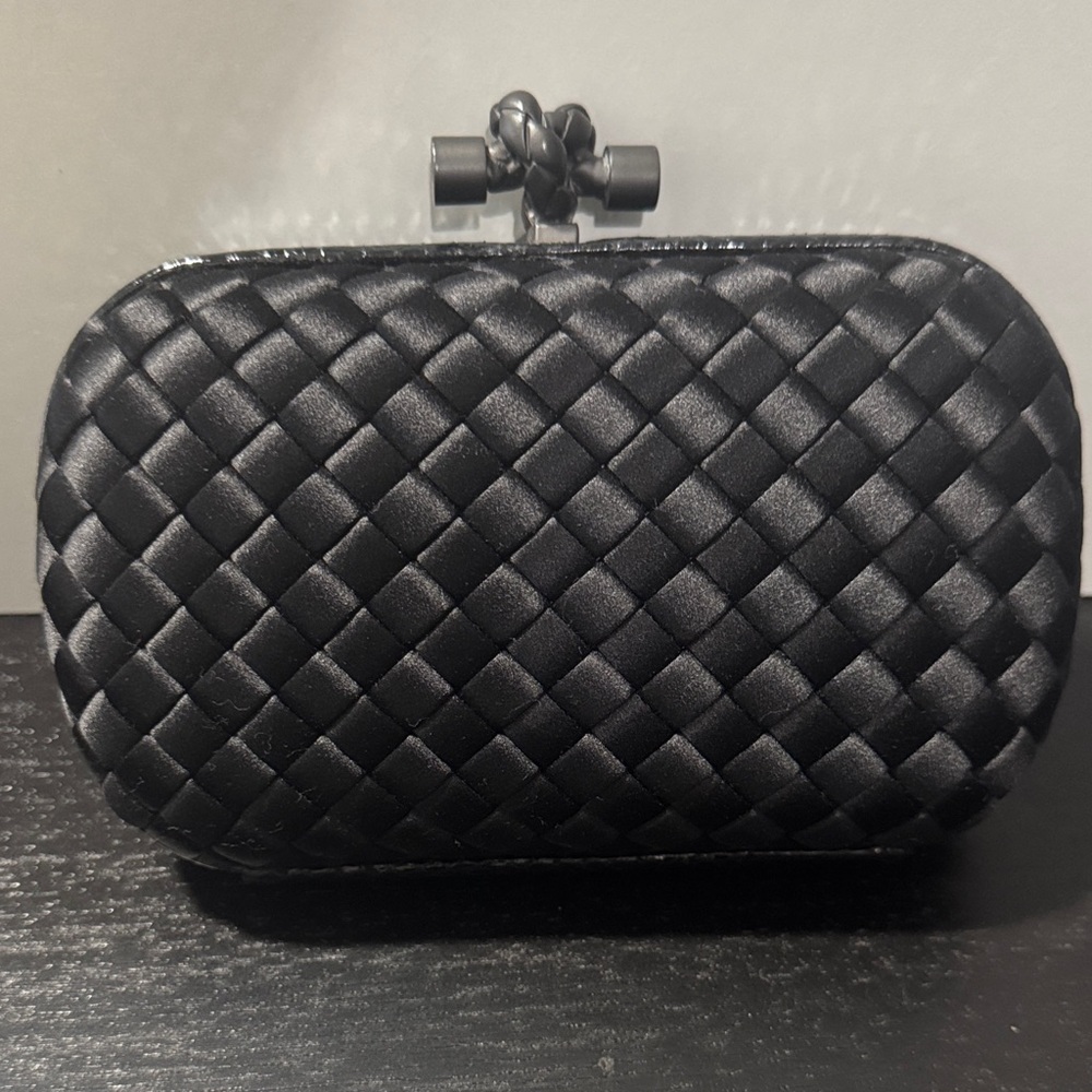 Bottega Veneta Black Intrecciato Clutch